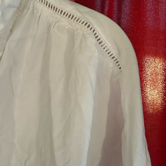 Anthropologie Cream Button-Up Blouse - Picture 3 of 8